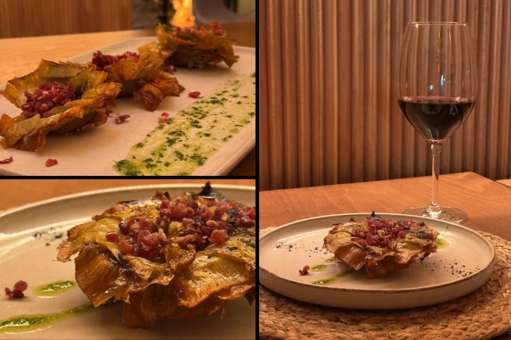 Así de apetecible se trabaja la alcachofa en el restaurante Santissimo de Alcalá de Henares