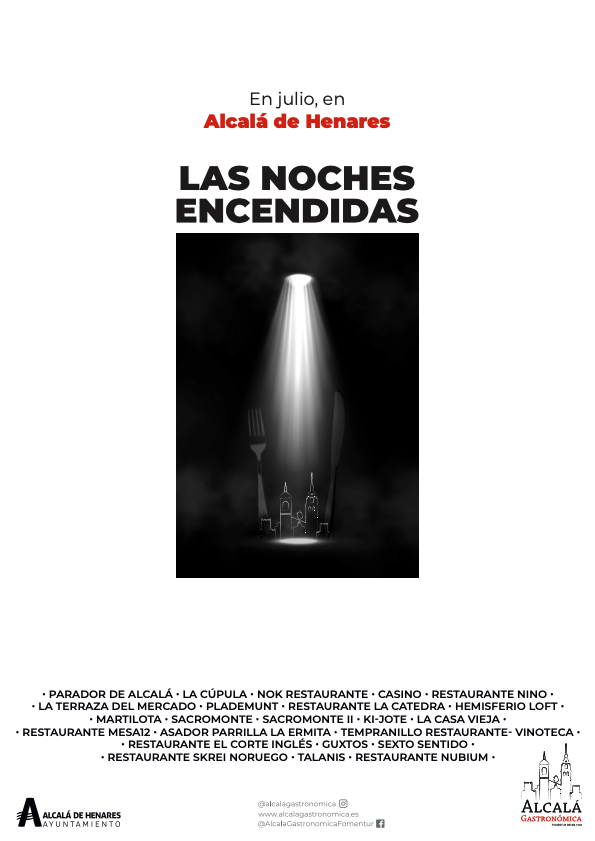 Cartel de 'Las noches encendidas' en Alcalá de Henares
