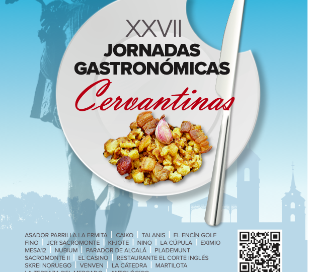Cartel Jornadas Gastronómicas Cervantinas 2023 de Alcalá de Henares