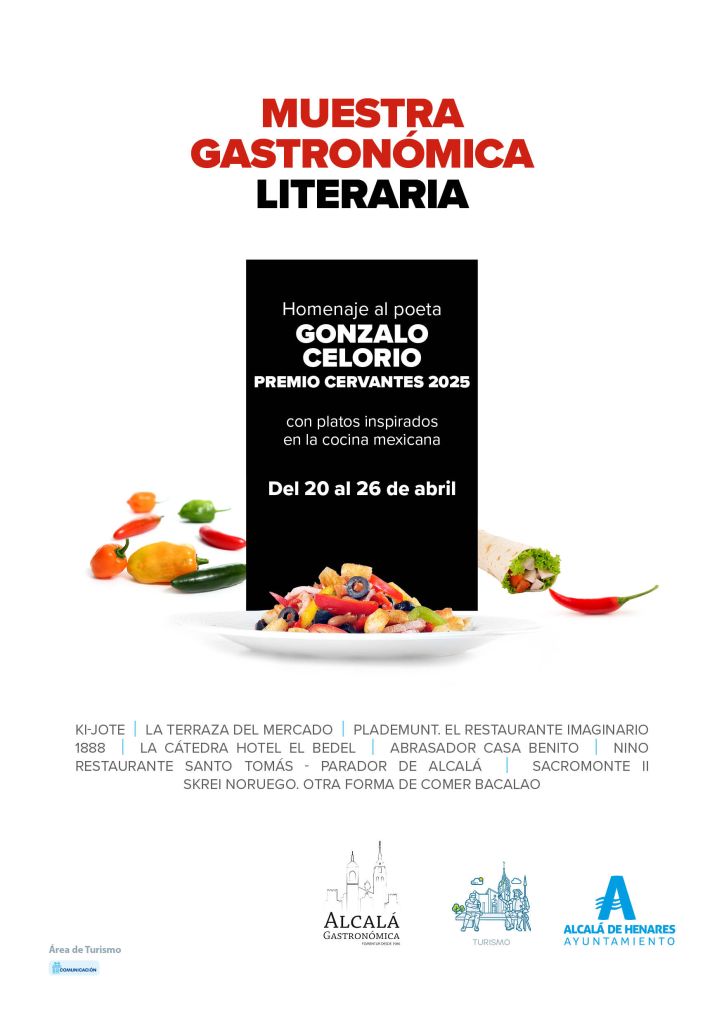 Muestra Gastronomica Literaria en honor al premio Cervantes en Alcalá de Henares